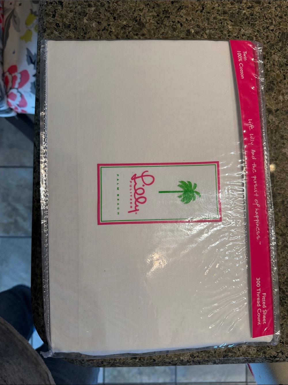 Lilly Pulitzer White fitted  Sheet
